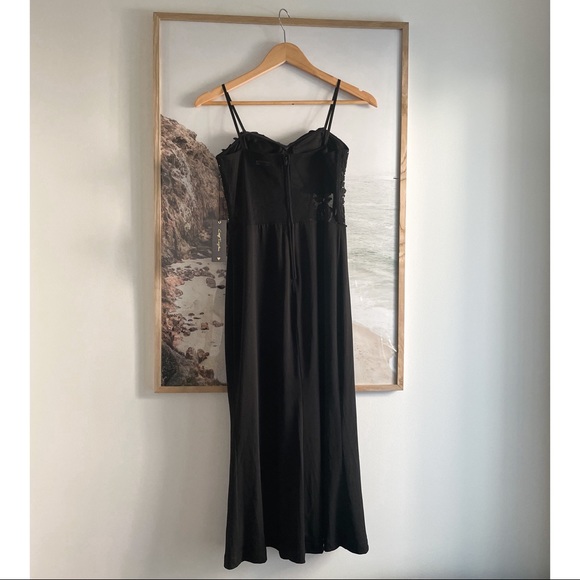 NWT CITY TRIANGLES Black High Slit Formal Gown - Picture 12 of 15